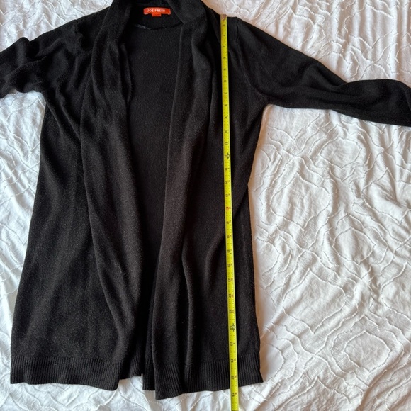 Joe Fresh Black Women's Cardigan Fold Over Detail Casual - Picture 5 of 8